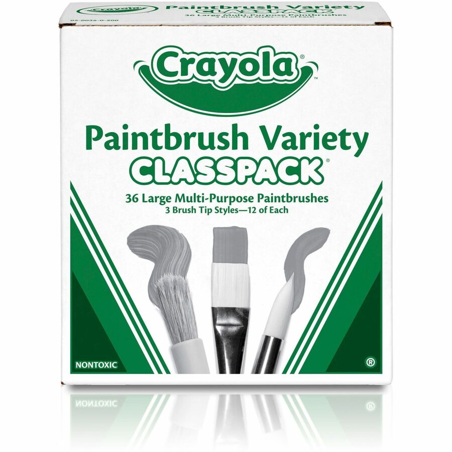 Image of Crayola 050036 3-Tip Paintbrush Variety Classpack, 36 / Box