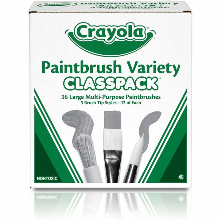 Image of Crayola 050036 3-Tip Paintbrush Variety Classpack, 36 / Box