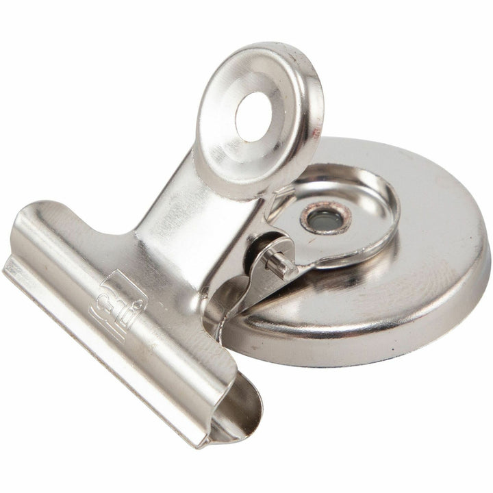 Image of Charles Leonard® Magnetic Spring Clips, 1-1/4", 24/BX, Chrome