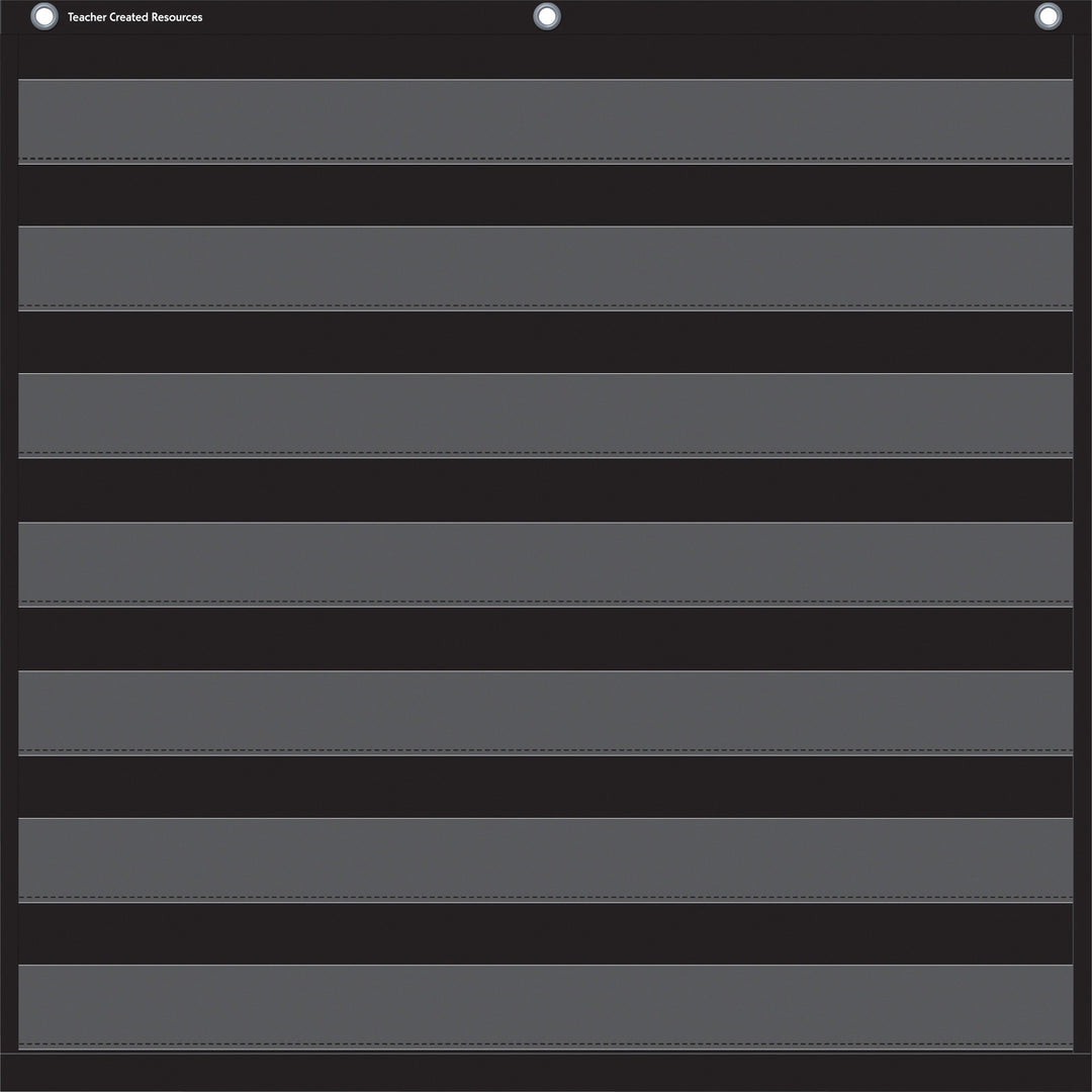 Image of Teacher Created Resources 7-Pocket Chart, 28"x28", Black