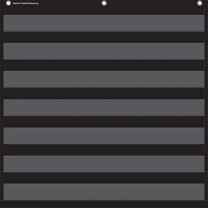 Image of Teacher Created Resources 7-Pocket Chart, 28"x28", Black