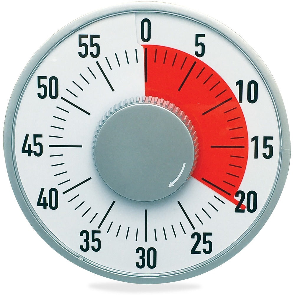 Image of Ashley Productions, Inc. Big Time To Go Timer, 6-1/4", Gray/White