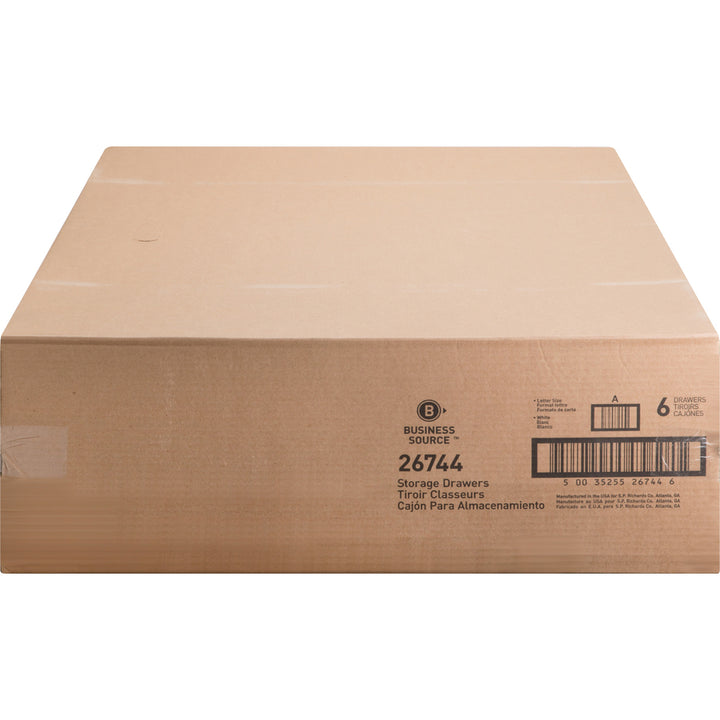 Image of Business Source Storage Drawer Ltr, 14-1/4"x25-1/4"x11-1/2", 6/CT, WE