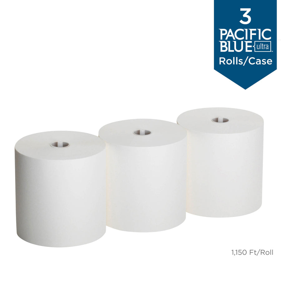 Image of Georgia-Pacific® Paper Towels, Hardwound, 7-4/5"x1150', 3RL/CT, White