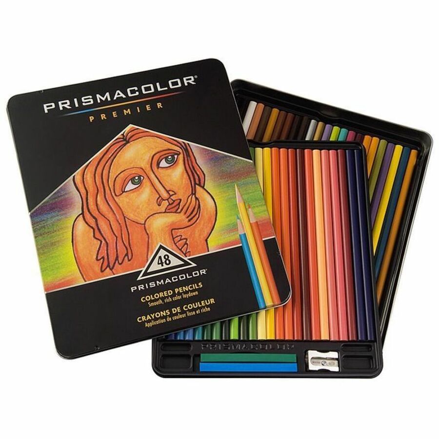 Image of Prismacolor 3598THT Premier Colored Pencils, 48/Set, Assorted Lead, Assorted Barrel, 48 / Box