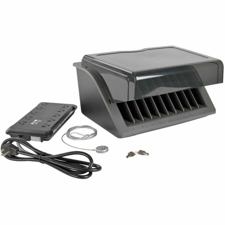 Image of Tripp Lite by Eaton AC Charging Station, 10-Device,16-1/2"Wx13-1/2"Dx8-9/10"H,BK