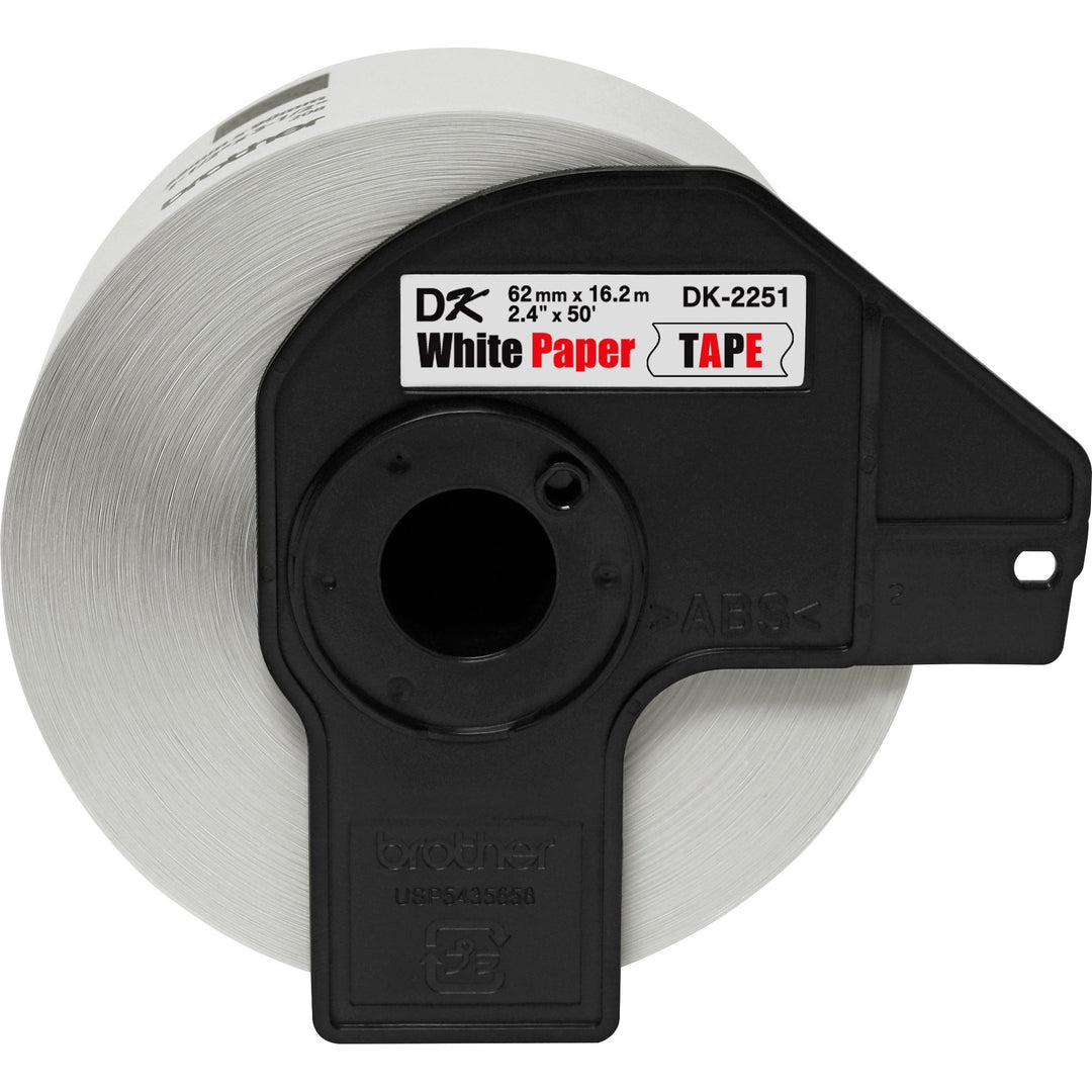 Image of Brother Label Tape Roll, Continuous, 2-2/5"Wx50'L, BK/RD on WE