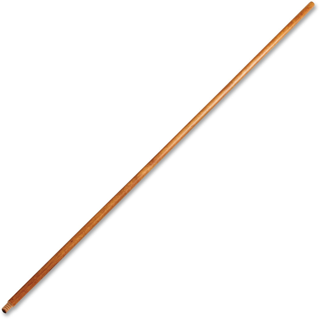 Image of Rubbermaid Commercial 636100LAC Lacquered Wood Broom Handle, 60" L x 1.30" Diameter, Natural, Lacquered Wood, 1 Each