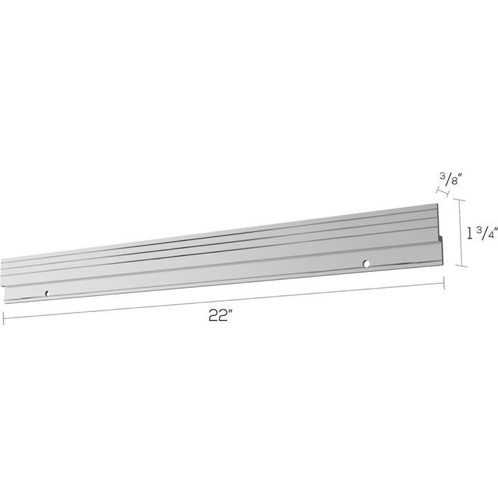 Image of deflecto® Mounting Bar, Storage Organizer, 22" L, Gray
