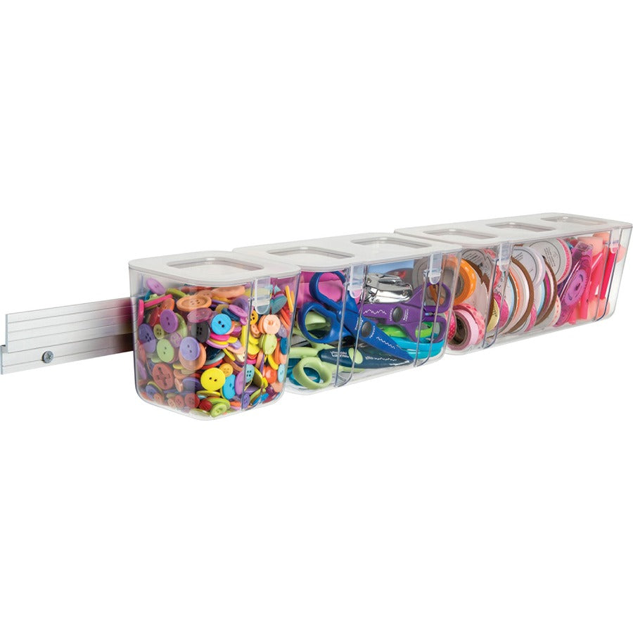 Image of deflecto® Mounting Bar, Storage Organizer, 22" L, Gray