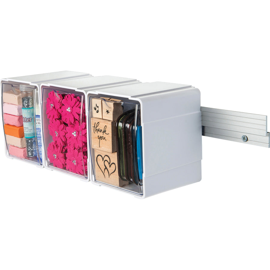 Image of deflecto® Mounting Bar, Storage Organizer, 22" L, Gray