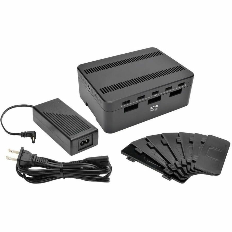 Image of Tripp Lite by Eaton USB Charging Station, 5-Port, 4-9/10"Wx2-3/5"Dx6-3/5"H, BK
