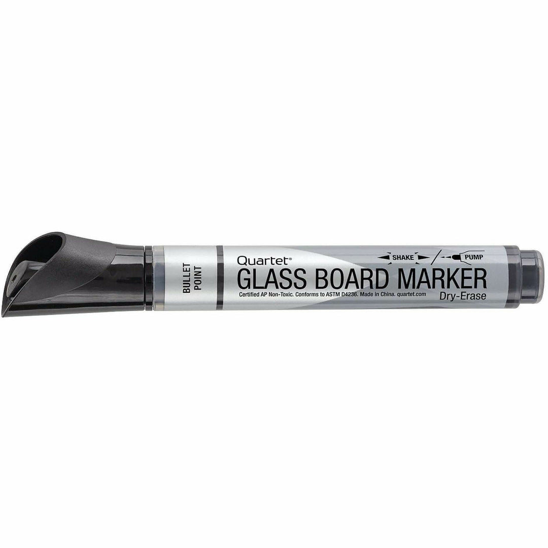 Image of Quartet 79553 Premium Dry-Erase Markers for Glass Boards, Erasable, Black Ink, 12 / Box