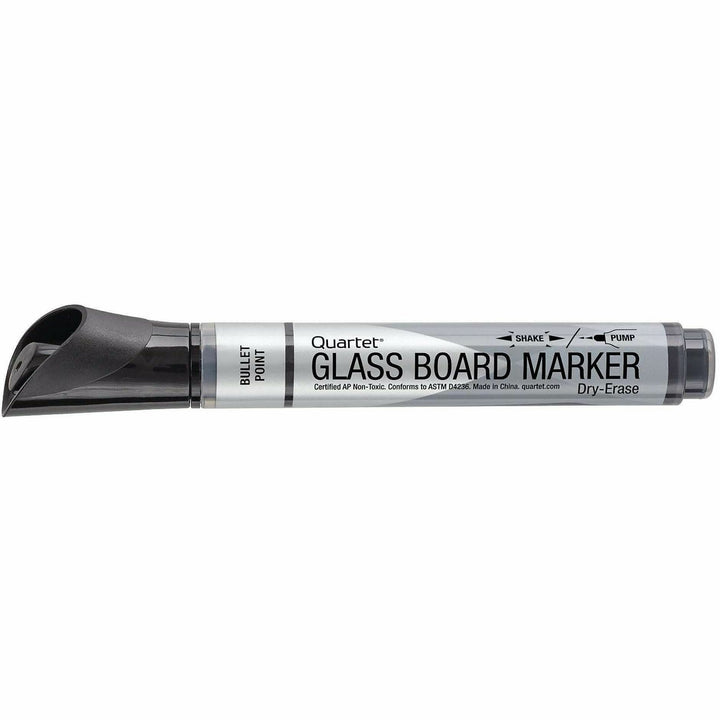 Image of Quartet 79553 Premium Dry-Erase Markers for Glass Boards, Erasable, Black Ink, 12 / Box