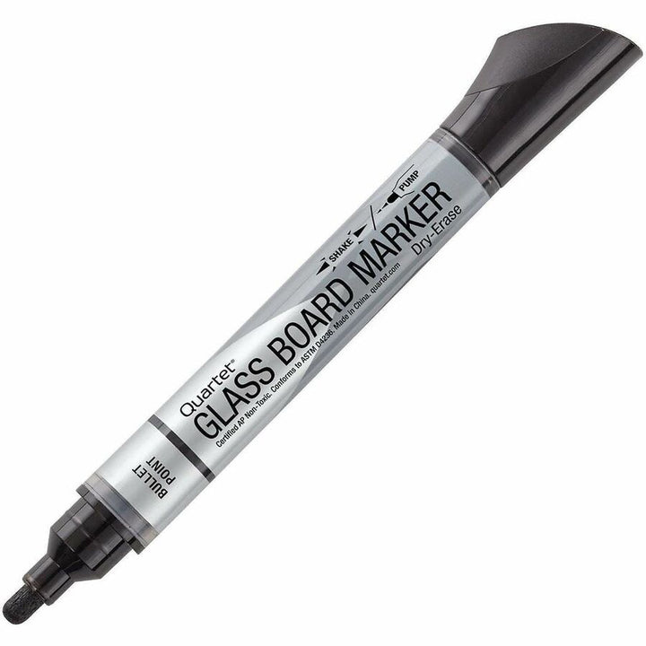 Image of Quartet 79553 Premium Dry-Erase Markers for Glass Boards, Erasable, Black Ink, 12 / Box