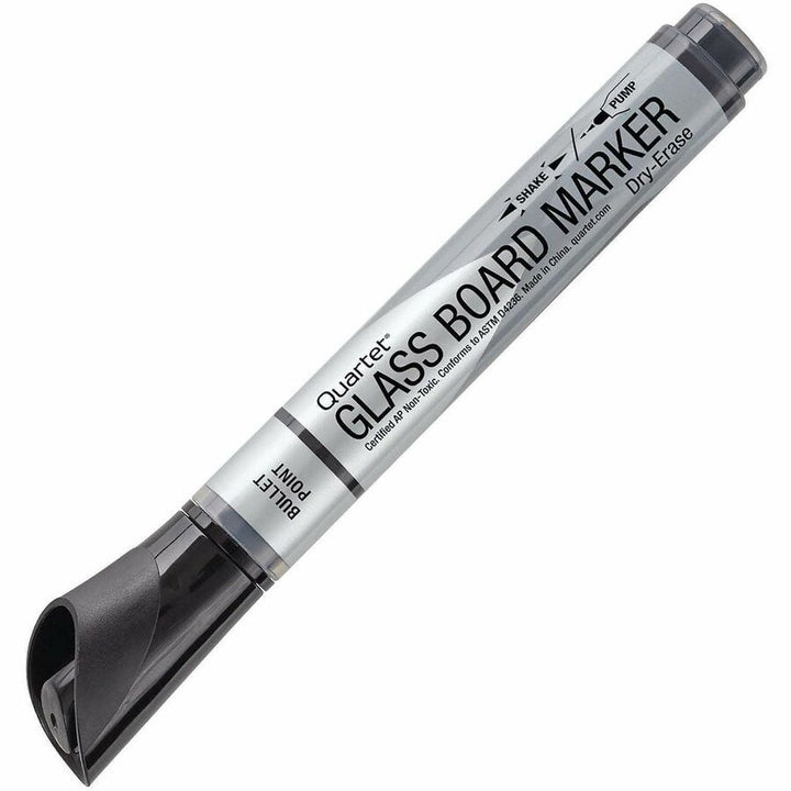 Image of Quartet 79553 Premium Dry-Erase Markers for Glass Boards, Erasable, Black Ink, 12 / Box