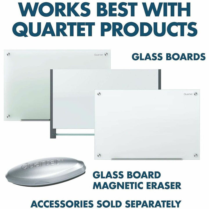 Image of Quartet 79553 Premium Dry-Erase Markers for Glass Boards, Erasable, Black Ink, 12 / Box