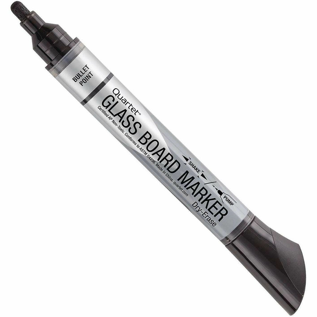 Image of Quartet 79553 Premium Dry-Erase Markers for Glass Boards, Erasable, Black Ink, 12 / Box