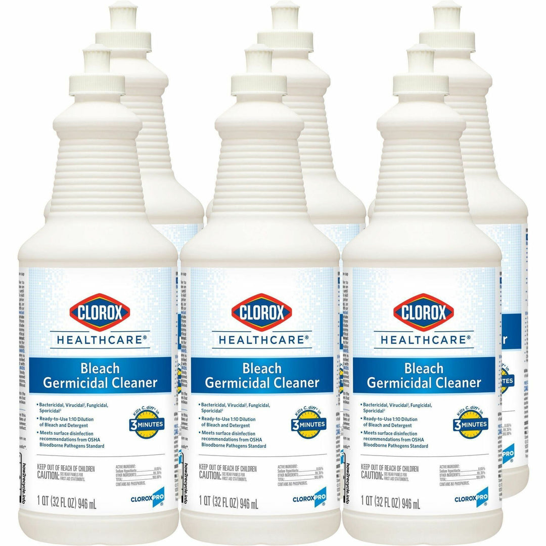 Image of Clorox® Disinfectant w/Bleach, Pull-Top, 32oz, 6/CT, White