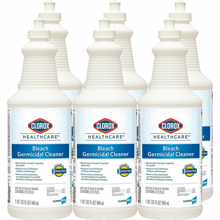 Image of Clorox® Disinfectant w/Bleach, Pull-Top, 32oz, 6/CT, White