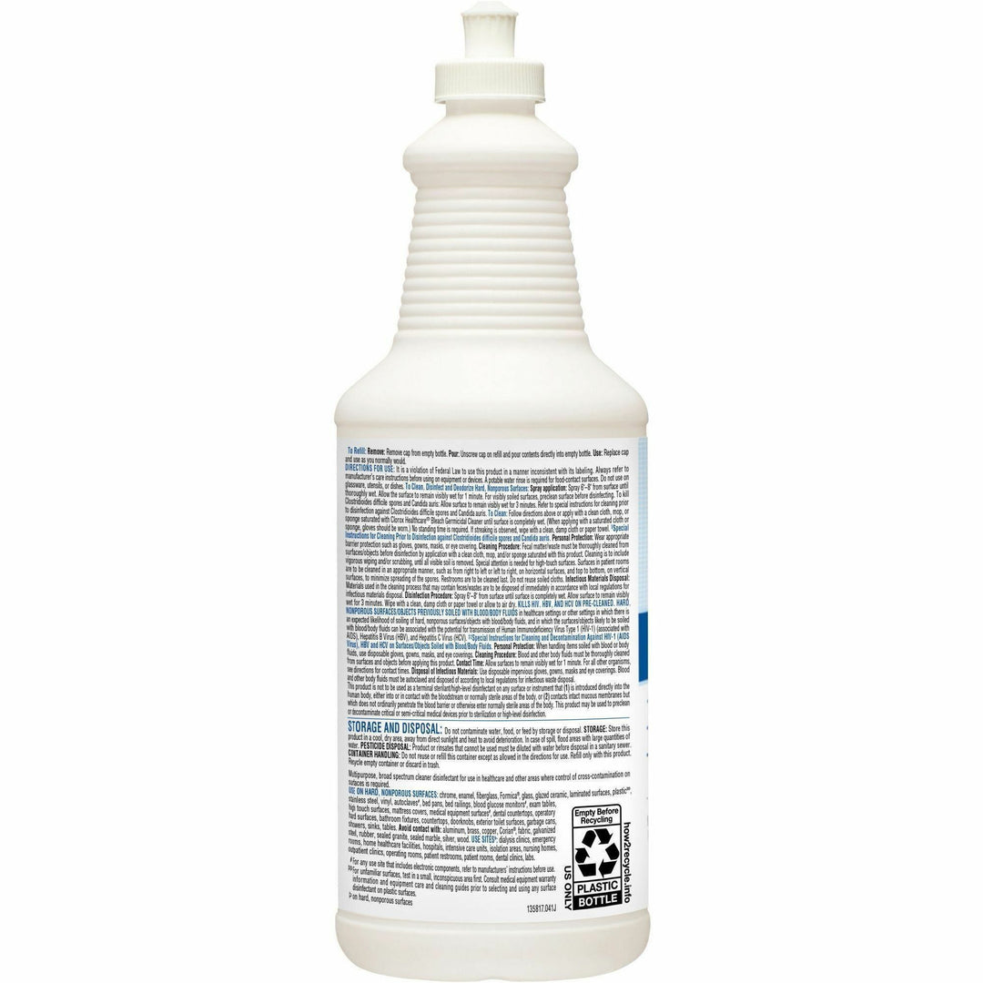 Image of Clorox® Disinfectant w/Bleach, Pull-Top, 32oz, 6/CT, White