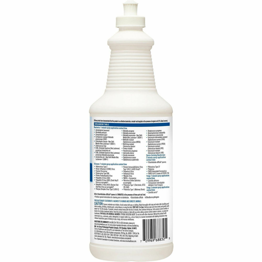 Image of Clorox® Disinfectant w/Bleach, Pull-Top, 32oz, 6/CT, White