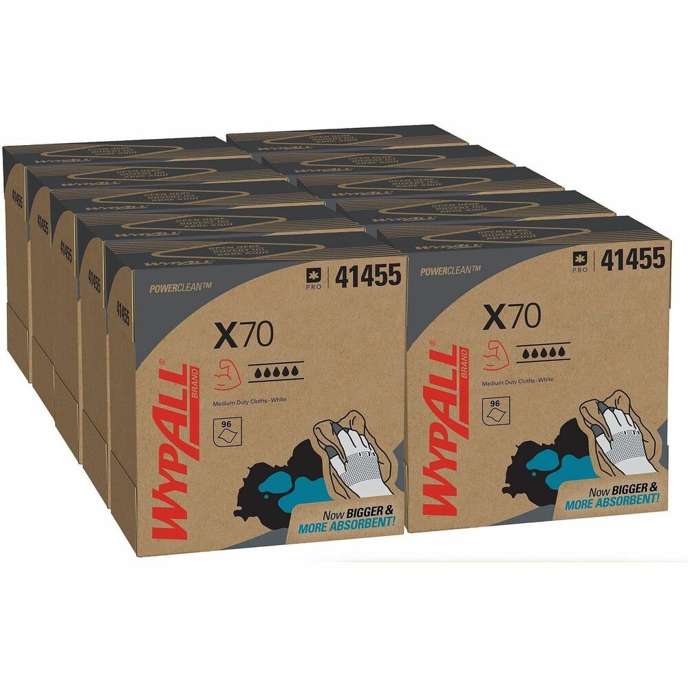 Image of Kimberly-Clark Professional Wypall X70 Wipers, pop-Up Box, 100 Shts/BX, 10BX/CT, WE