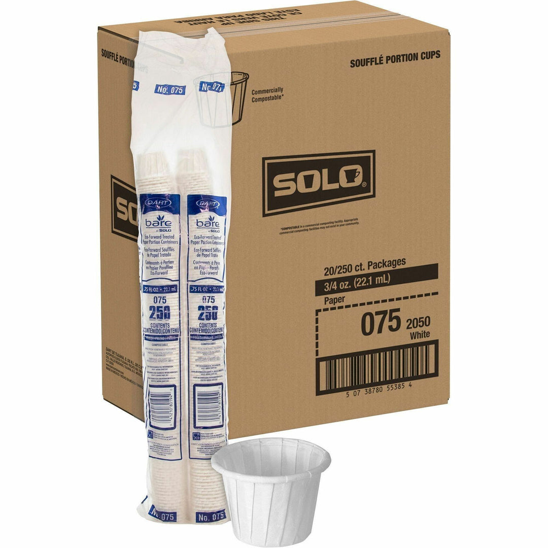 Image of SOLO® Souffle Paper Cup, .75oz., 5000/CT, White