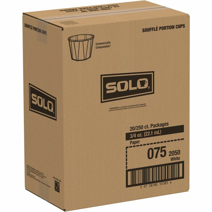 Image of SOLO® Souffle Paper Cup, .75oz., 5000/CT, White