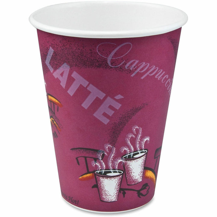 Image of Solo 412SIN0041CT 12 oz Bistro Design Disposable Paper Cups