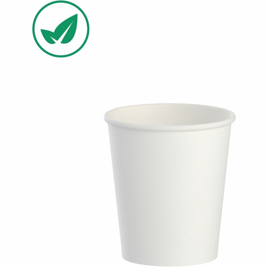 Image of Solo Bare 442050 3 oz Treated Paper Water Cups, 3 fl oz, White, Paper, Water, 100 / Pack