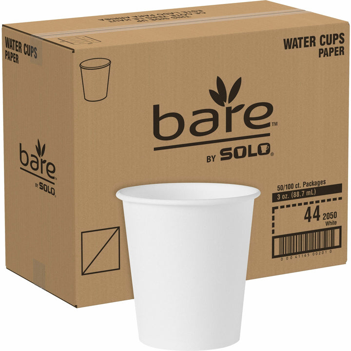 Image of SOLO® Water Cups, Treated Paper, 3 oz, 5000/CT, White