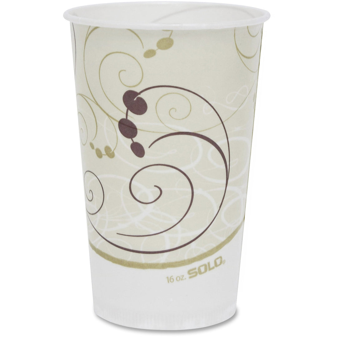 Image of SOLO® Cold Cup,Waxed Paper,16oz,Symphony Design,50/PK