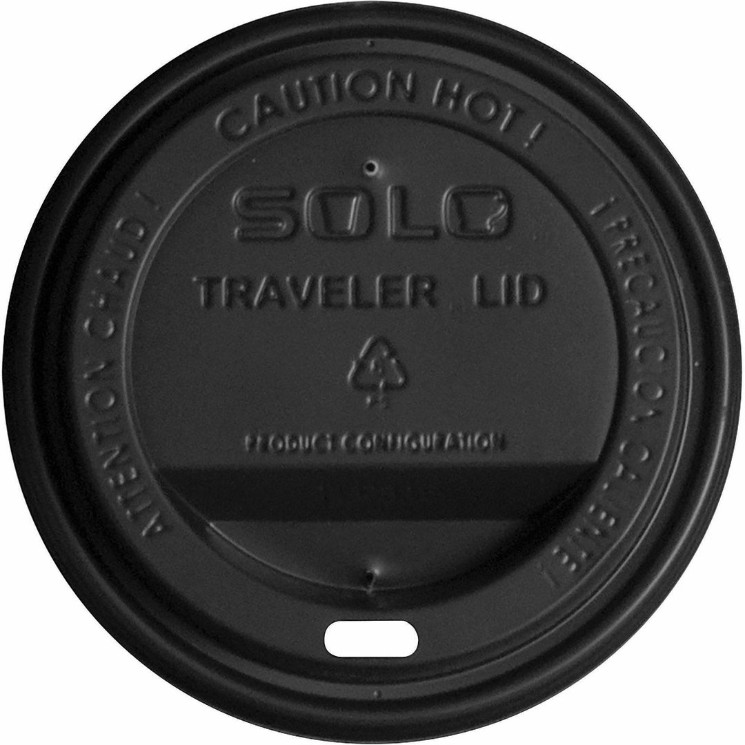 Image of SOLO® Dome Hot Cup Lids, 100/BG, 10BG/CT, Black
