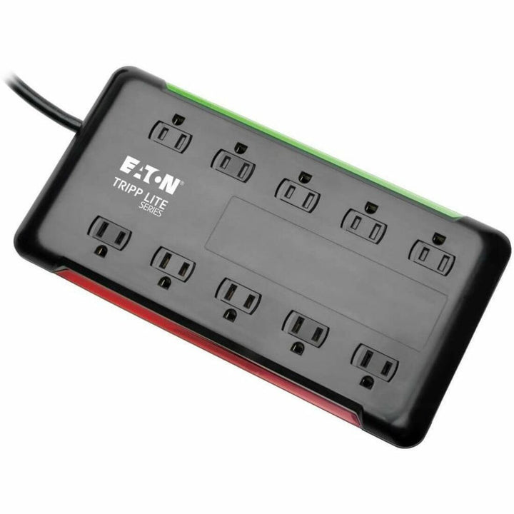 Image of Tripp Lite by Eaton Surge Protector, 10-Outlet, 5-7/10"Wx11-1/10"Lx1-3/10"H, BK