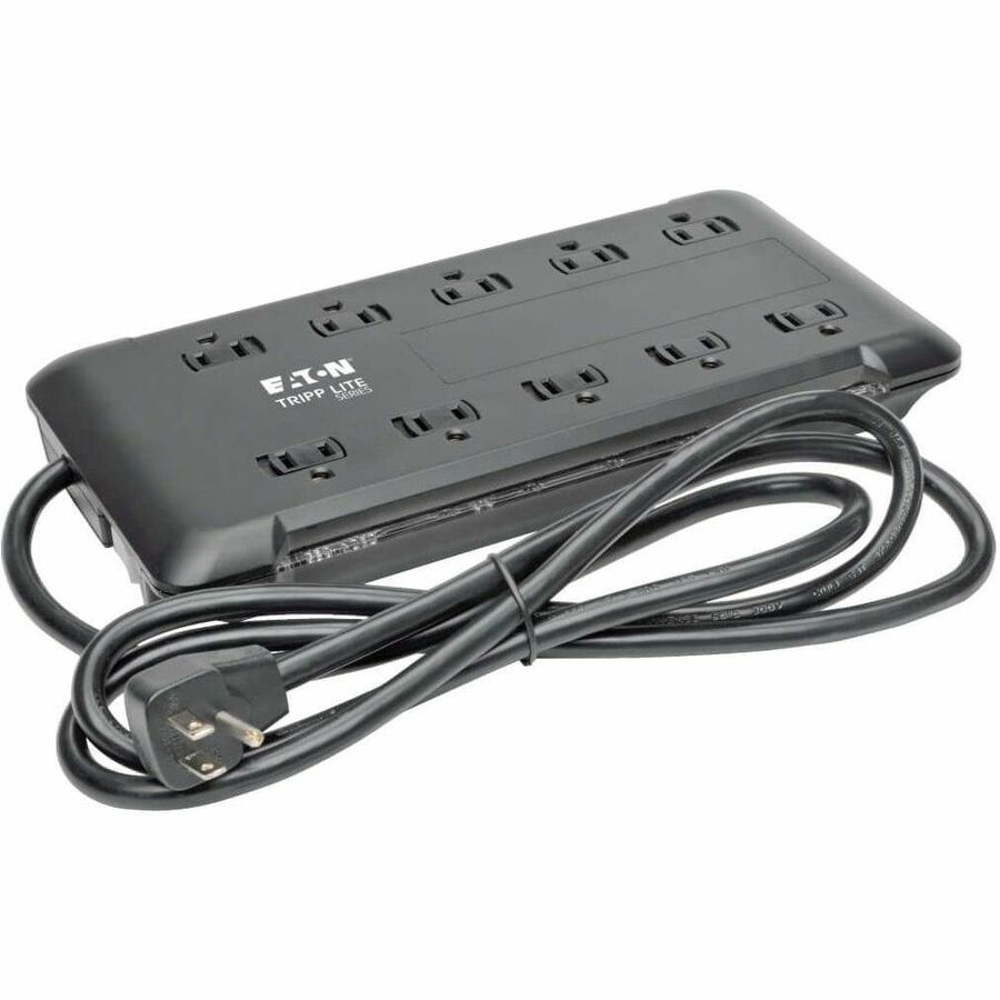 Image of Tripp Lite by Eaton Surge Protector, 10-Outlet, 5-7/10"Wx11-1/10"Lx1-3/10"H, BK