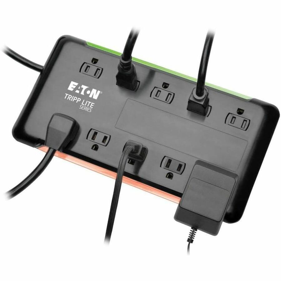 Image of Tripp Lite by Eaton Surge Protector, 10-Outlet, 5-7/10"Wx11-1/10"Lx1-3/10"H, BK