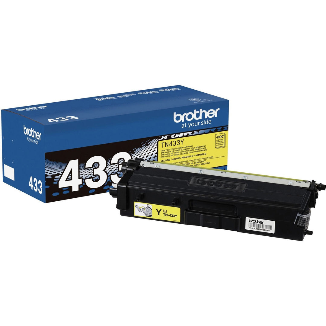 Image of Brother TN433Y Toner Cartridge, 4000 Pages, 1 Each