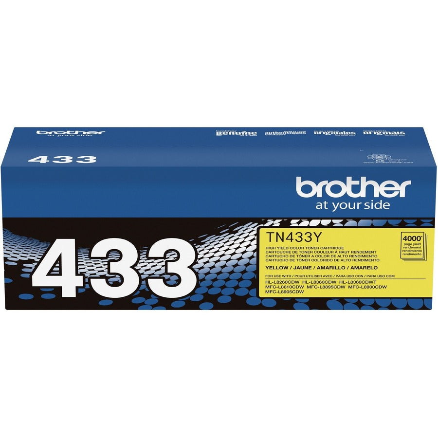 Image of Brother TN433Y Toner Cartridge, 4000 Pages, 1 Each