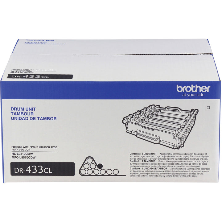 Image of Brother DR433CL Imaging Drum, Laser Print Technology, 50000 Pages, Color, 1 Each