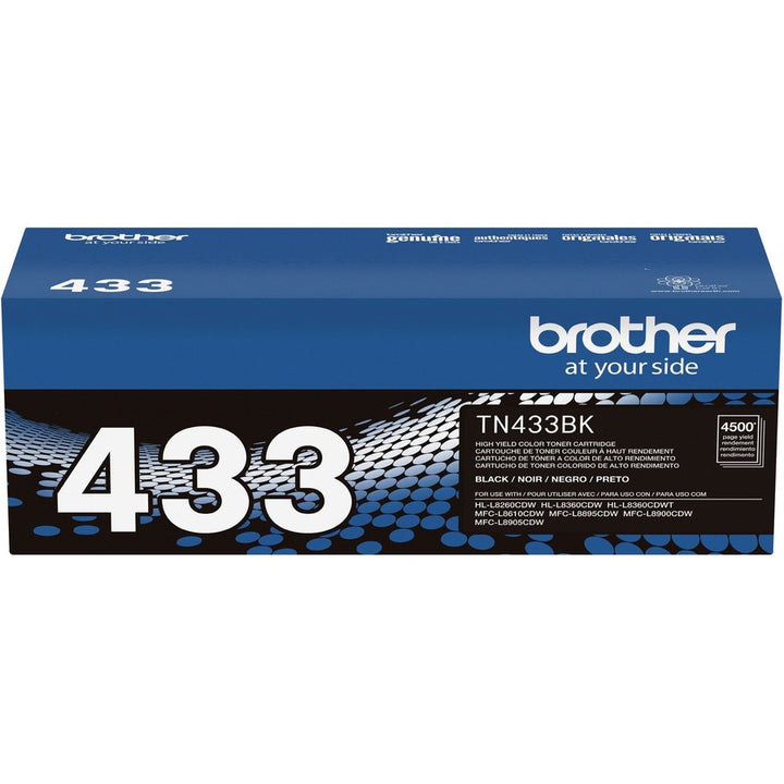 Image of Brother TN433BK Toner Cartridge, 4500 Pages, 1 Each