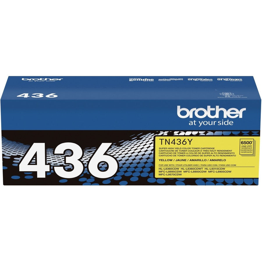 Image of Brother TN436Y Toner Cartridge, 6500 Pages, 1 Each