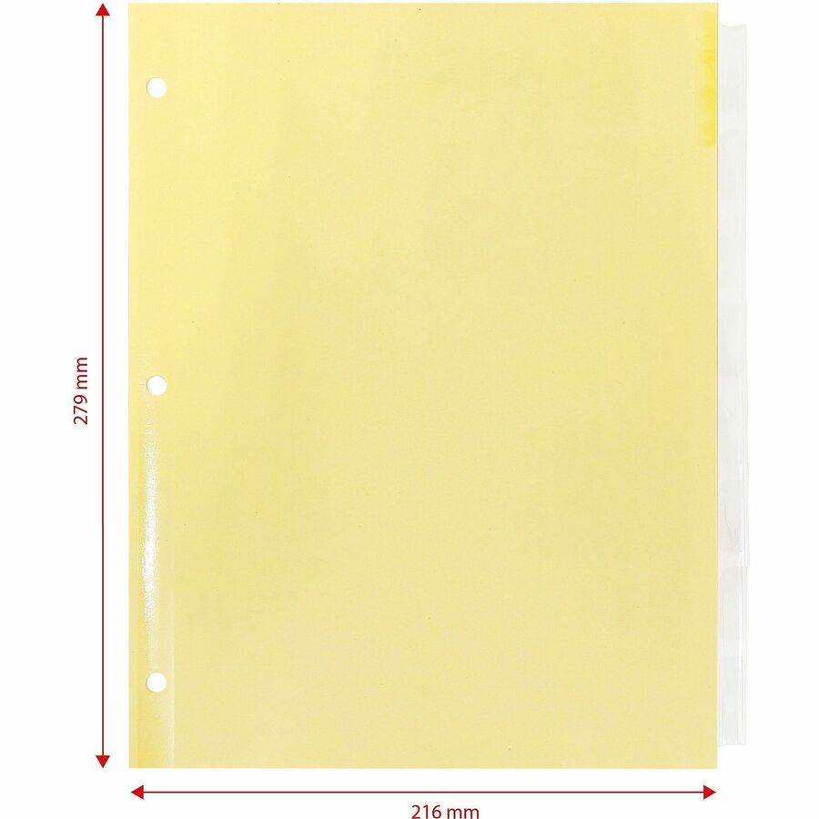 Image of Business Source Binder Indexes, 1/2" Tabs, 11"x8-1/2",8 Tab, 50ST/BX, CL