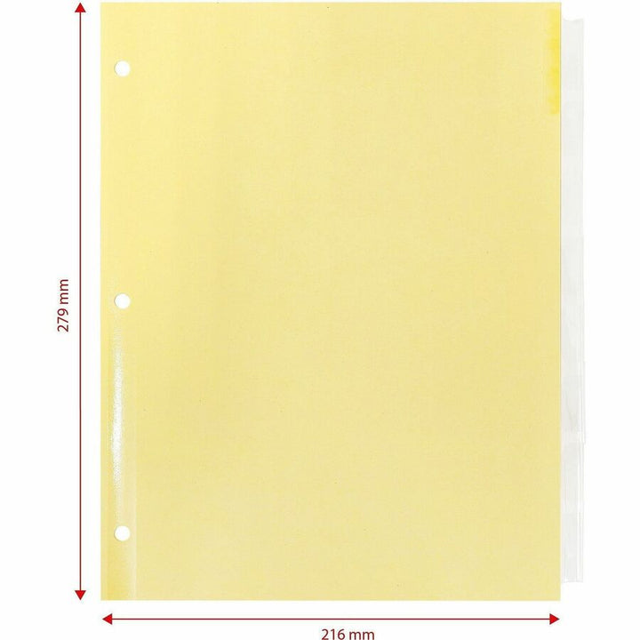 Image of Business Source Binder Indexes, 1/2" Tabs, 11"x8-1/2",8 Tab, 50ST/BX, CL