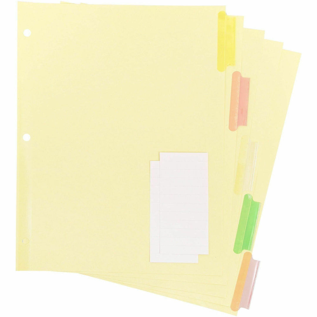 Image of Business Source Ring Binder Indexes,2"Tabs, 11'x8-1/2",5Tabs,5ST/BX,MI