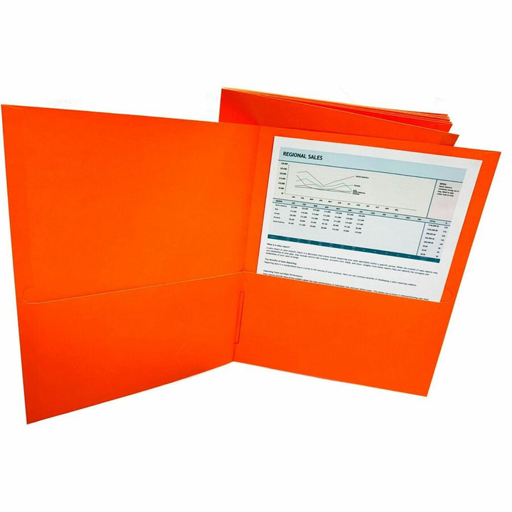 Image of Business Source Portfolio,2-Pocket,125-Sht Cap,8-1/2"x11-1/2",25/BX,OE