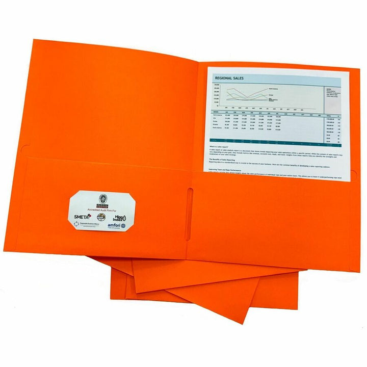 Image of Business Source Portfolio,2-Pocket,125-Sht Cap,8-1/2"x11-1/2",25/BX,OE