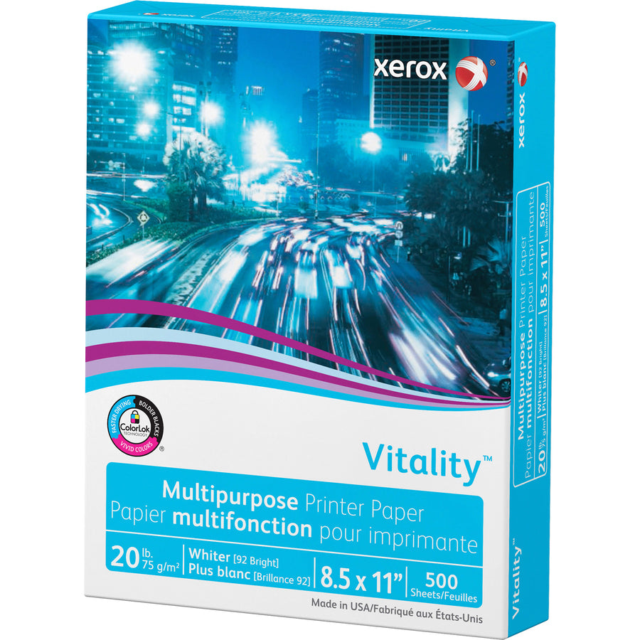 Image of Xerox® Copy Paper,20 lb, 8-1/2" x 11", 92 GE,500/PK,10/CT,40/PL,WE