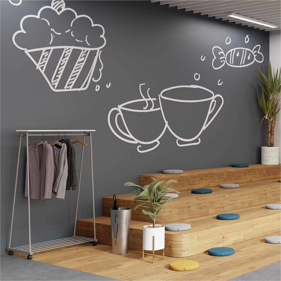 Image of Alba Umbrella Stands,Metal,10-Capacity,9.25"Dia x 23.6"H,GY