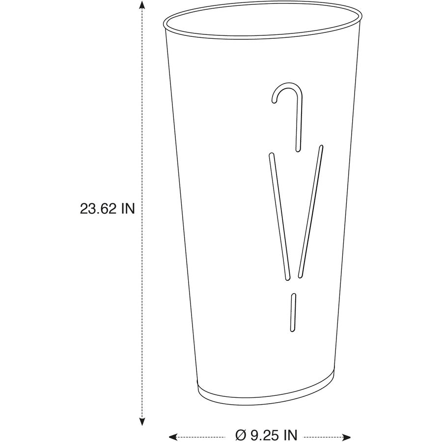 Image of Alba Umbrella Stands,Metal,10-Capacity,9.25"Dia x 23.6"H,GY